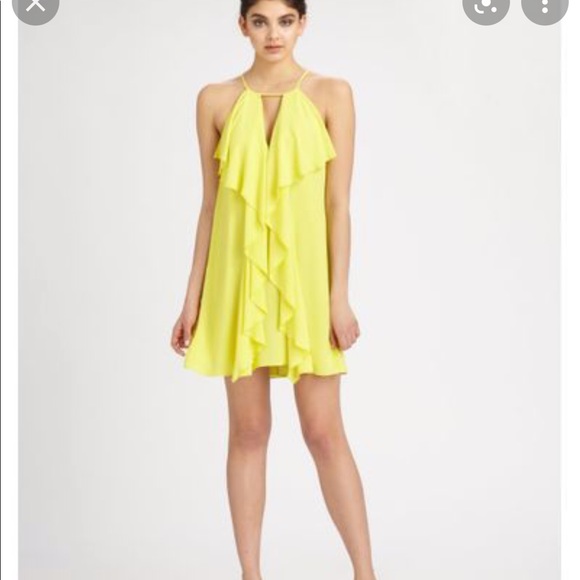 BCBGMAXAZRIA chiffon halter dress, size XXS - Picture 1 of 4
